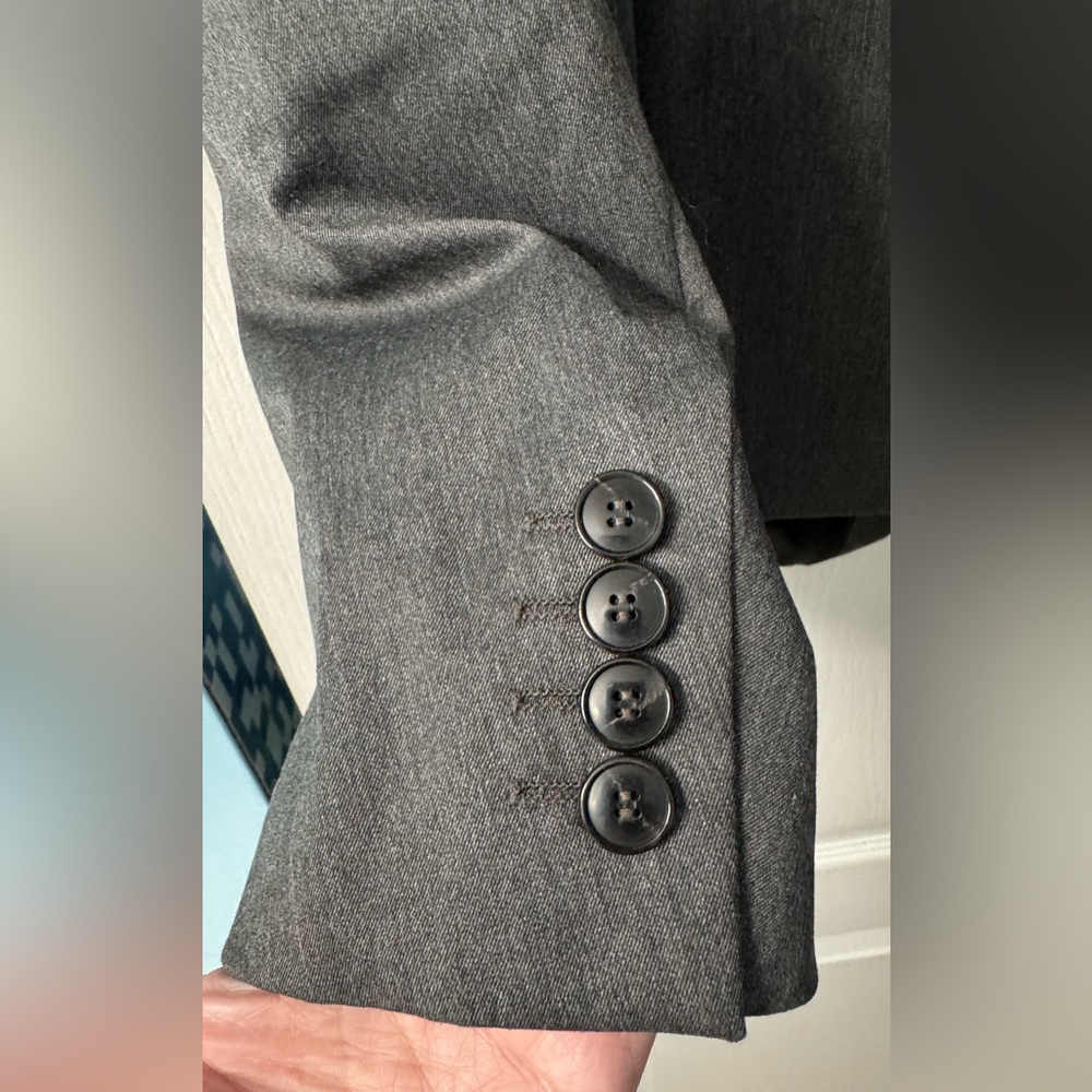 Zara Men's Dark Gray Lined Blazer - Picture 6 of 6